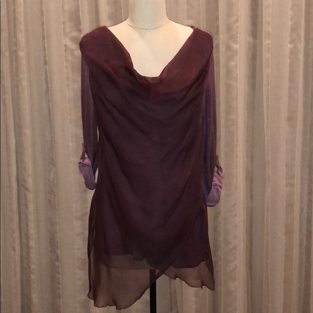 NWT New Collection Made in Italy Overlay Top
